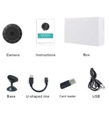 Inzon Mini telecamera di sicurezza WD11 - Videocamera HD Rilevazione del movimento Visione notturna Nera