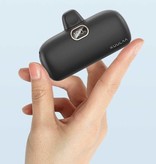 Kuulaa 5000 mAh Mini-Powerbank für USB-C - QC / PD Externes Notfall-Ladegerät Schwarz