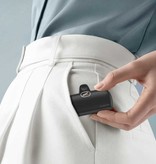 Kuulaa 5000 mAh Mini-Powerbank für USB-C - QC / PD Externes Notfall-Ladegerät Schwarz