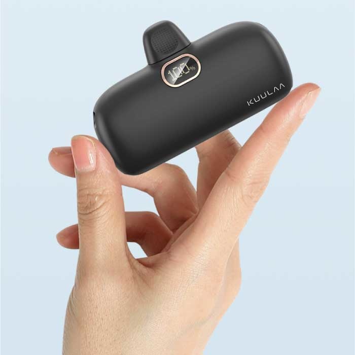 Kuulaa 5000mAh Mini Powerbank voor USB-C - QC / PD Externe Noodaccu Batterij Oplader Wit