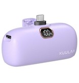 Kuulaa 5000mAh Mini Powerbank pour USB-C - Chargeur de batterie d'urgence externe QC / PD Violet