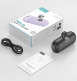 Kuulaa 5000 mAh Mini-Powerbank für iPhone Lightning - QC / PD Externes Notfall-Akku-Ladegerät Schwarz