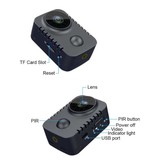 Pegatah MD29 Mini cámara de seguridad - Videocámara HD Detección de movimiento Visión nocturna Negro