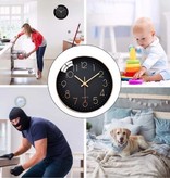 Twister Horloge G10 avec caméra 1080p et WiFi - Détection de mouvement sans fil Smart Home Security Vision nocturne Noir