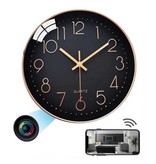 Twister Horloge G10 avec caméra 1080p et WiFi - Détection de mouvement sans fil Smart Home Security Vision nocturne Noir