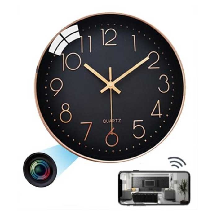 Horloge G10 avec caméra 1080p et WiFi - Détection de mouvement sans fil Smart Home Security Vision nocturne Noir