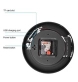 Twister Horloge G20 avec caméra 1080p et WiFi - Détection de mouvement sans fil Smart Home Security Vision nocturne Noir