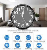 Twister G60 Clock with 1080p Camera and WiFi - Wireless Smart Home Security Night Vision Motion Detection Black