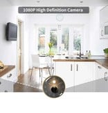 Twister G60 Klok met 1080p Camera en WiFi - Draadloze Smart Home Security Night Vision Motion Detection Zwart