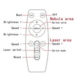 Stuff Certified® Astronauta con estrella - Proyector de espacio estelar con control remoto - Lámpara de estado de ánimo de cielo estrellado Negro