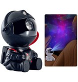 Stuff Certified® Astronaut with Star - Star Space Projector with Remote Control - Starry Sky Mood Lamp Black