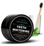 Stuff Certified® Whitening Powder with Bamboo Toothbrush - Charcoal Teeth Whitening Kit