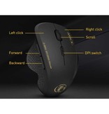 iMice Wireless Mouse - 2.4GHz 1600DPI Optical / Ergonomic / Right Handed - Black