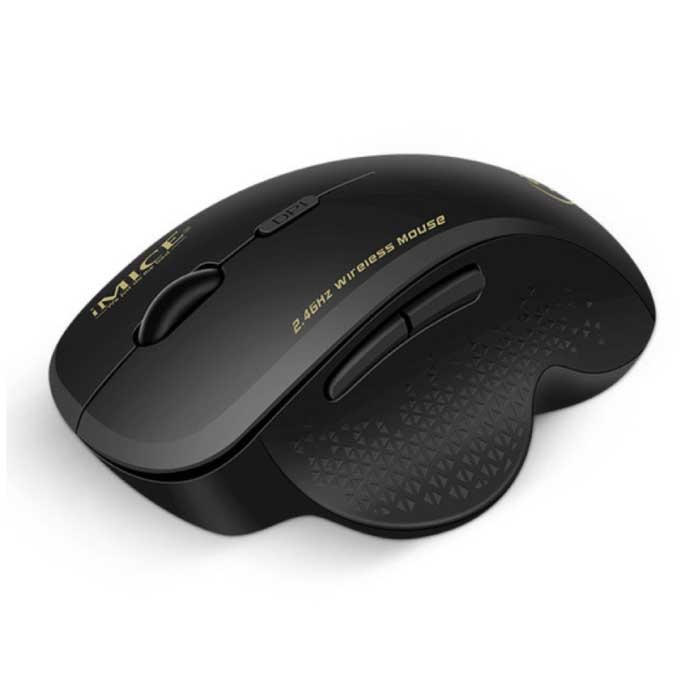 Souris Sans Fil - 2.4GHz 1600DPI Optique / Ergonomique / Droitier - Noir