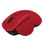 iMice Mysz bezprzewodowa - 2,4 GHz 1600 DPI Optyczna / Ergonomiczna / Praworęczna - Czerwona