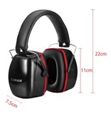 Zohan Soundproof Safety Earmuffs Earmuffs - 28dB NRR / Sound Isolation / Adjustable / Drop-Proof Housing - Red