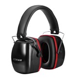 Zohan Soundproof Safety Earmuffs Earmuffs - 28dB NRR / Sound Isolation / Adjustable / Drop-Proof Housing - Red