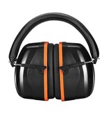 Zohan Cache-oreilles de sécurité insonorisés Cache-oreilles - 28dB NRR / Isolation acoustique / Réglable / Boîtier anti-chute - Orange