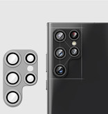 Stuff Certified® Couvercle d'objectif d'appareil photo en métal pour Samsung Galaxy S23 - Coque de protection antichoc Noir - Copy