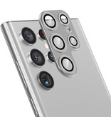 Stuff Certified® Samsung Galaxy S23 Plus Kameraobjektivabdeckung aus Metall - Stoßfester Gehäuseschutz Silber
