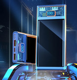 Tollcuudda Powerbank 30 000 mAh z 2 portami - Zasilanie 22,5 W - Zewnętrzna ładowarka awaryjna Szary