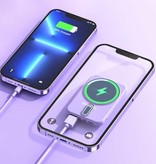 Tollcuudda 20 000 mAh Mini Banque de Puissance Magnétique Qi pour Téléphones Mobiles - Chargeur de Batterie Sans Fil Blanc