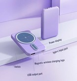 Tollcuudda 20.000mAh Mini Magnetische Qi Powerbank voor Mobiele Telefoons - Oplader Draadloze Batterij Wit
