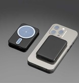 Tollcuudda 20,000mAh Mini Qi Power Bank Magnético para Teléfonos Móviles - Cargador Inalámbrico Batería Negro