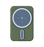 Tollcuudda 20 000 mAh Mini Banque de Puissance Magnétique Qi pour Téléphones Mobiles - Chargeur Batterie Sans Fil Vert