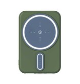 Tollcuudda 20.000 mAh Mini-Magnet-Qi-Powerbank für Mobiltelefone – Ladegerät, kabelloser Akku, Grün