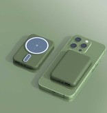 Tollcuudda 20 000 mAh Mini magnetyczny power bank Qi do telefonów komórkowych - ładowarka bezprzewodowa bateria zielony