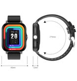 Stuff Certified® GT20 Smartwatch z silikonowym paskiem - Sportowy monitor aktywności Zegarek czarny