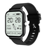 Stuff Certified® GT20 Smartwatch mit Silikonarmband – Sport Activity Tracker Watch Schwarz
