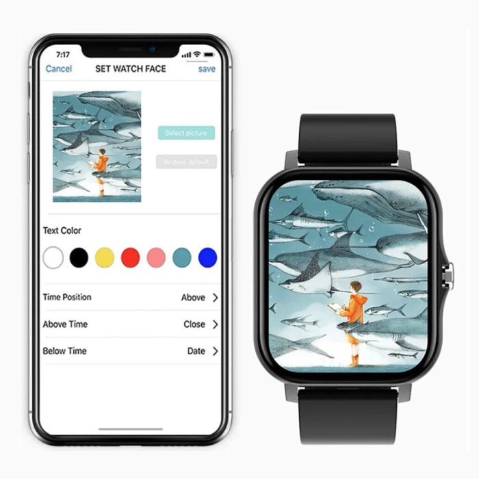 Stuff Certified® GT20 Smartwatch con Correa de Silicona - Reloj Sport Activity Tracker Dorado