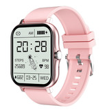 Stuff Certified® GT20 Smartwatch z silikonowym paskiem - Sportowy monitor aktywności Złoty zegarek
