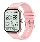 Stuff Certified® Montre connectée GT20 avec bracelet en silicone - Montre de suivi d'activité sportive Or