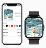 Stuff Certified® GT20 Smartwatch with Silicone Strap - Sport Activity Tracker Watch Grey