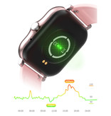 Stuff Certified® Smartwatch GT20 z silikonowym paskiem - Zegarek z funkcją śledzenia aktywności sportowej w kolorze szarym