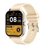 Stuff Certified® Smartwatch GT20 z silikonowym paskiem - Zegarek z funkcją śledzenia aktywności sportowej w kolorze szarym