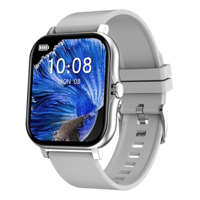 Stuff Certified® GT20 Smartwatch with Silicone Strap - Sport Activity Tracker Watch Grey