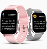 Stuff Certified® GT20 Smartwatch con correa de silicona - Sport Activity Tracker Watch rosa