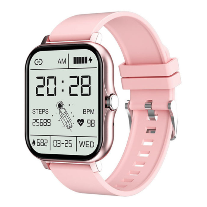 Montre Connectée GT20 avec Bracelet en Silicone - Montre Sport Activity Tracker Rose