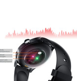 Lige Montre Connectée avec Température Corporelle, Tensiomètre et Oxymètre - Fitness Sport Activity Tracker Montre iOS Android - Bracelet en Métal Noir