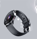 Lige Montre Connectée avec Température Corporelle, Tensiomètre et Oxymètre - Fitness Sport Activity Tracker Montre iOS Android - Bracelet en Métal Noir