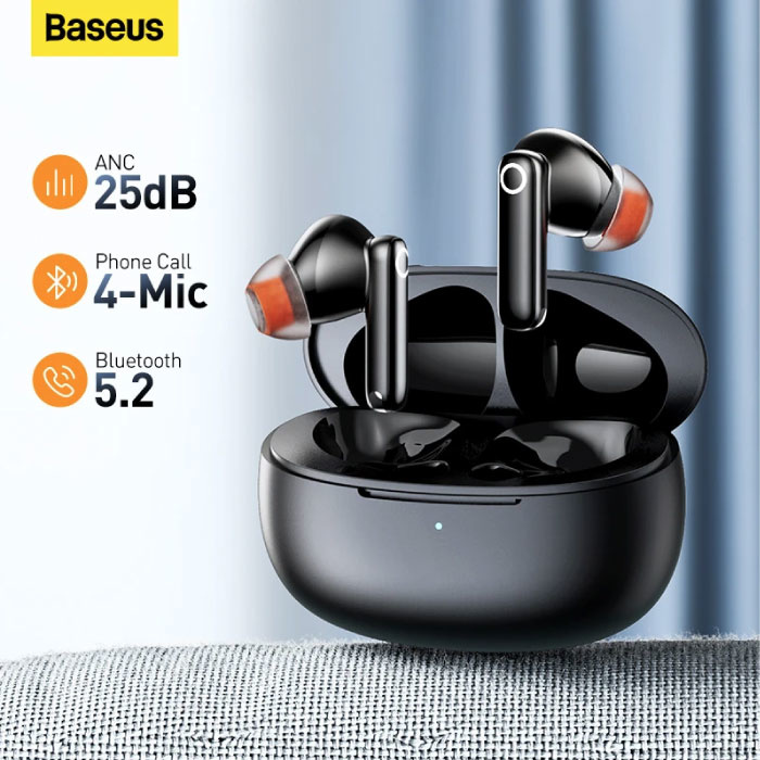 Baseus - Auriculares inalámbricos con cancelación activa de ruido
