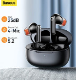 Baseus Auriculares inalámbricos Bowie M1 - Auriculares con control táctil ANC TWS Bluetooth 5.0 Blanco