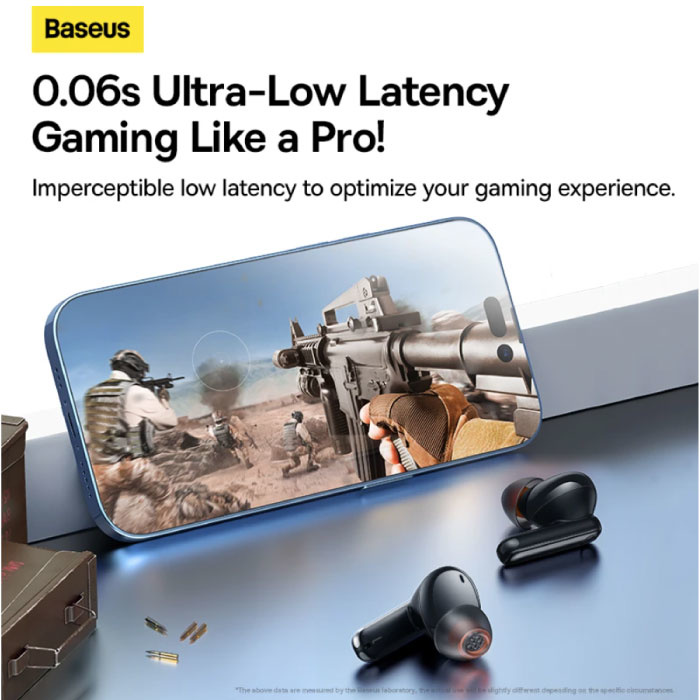 Baseus Écouteurs sans fil Bowie M1 - Écouteurs à commande tactile ANC TWS Bluetooth 5.0 Blanc