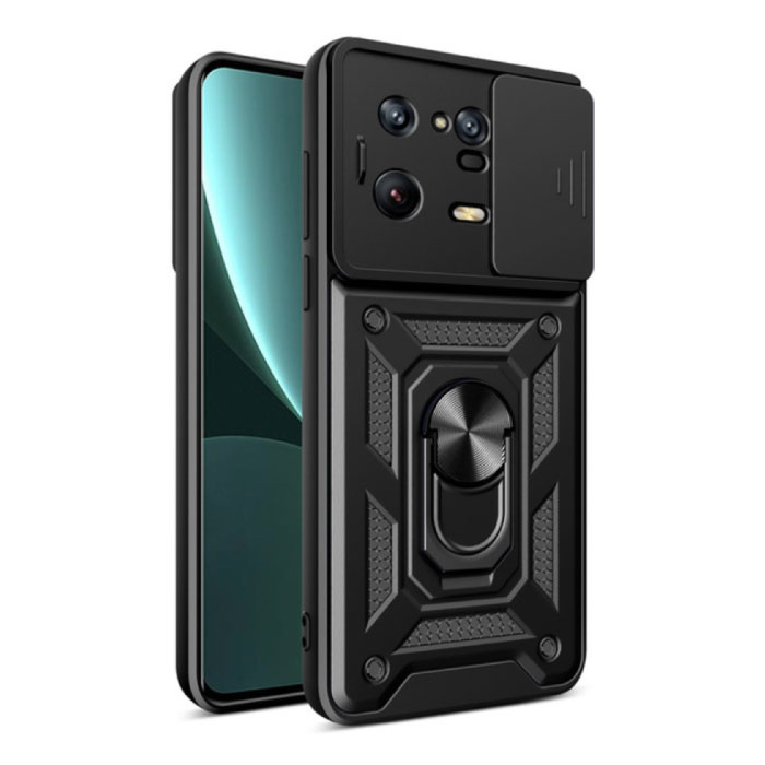 Xiaomi Mi 11i - Armor Case z podstawką i ochroną aparatu - Pop Grip Cover Case Czarny