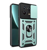 Keysion Xiaomi Mi 11 Lite - Armor Case con Cavalletto e Protezione Fotocamera - Cover Pop Grip Verde