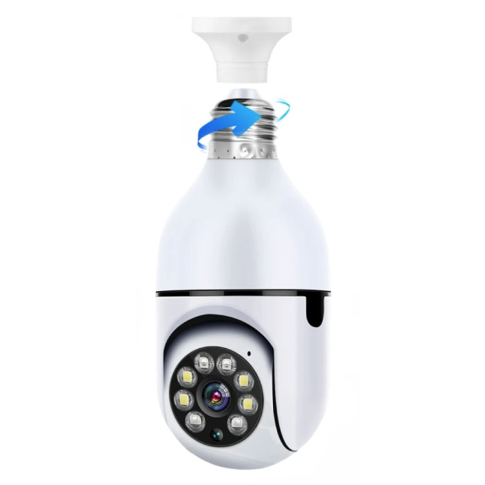 E27 Bulb Kamera mit Mikrofon - WiFi Nachtsicht Bewegungserkennung Smart Home Security